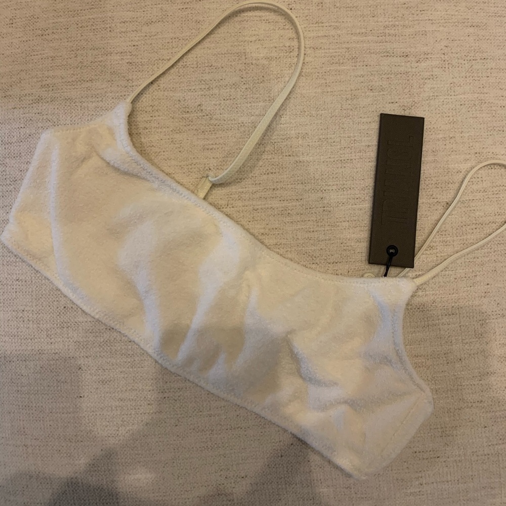 Triangl White Bikini Top